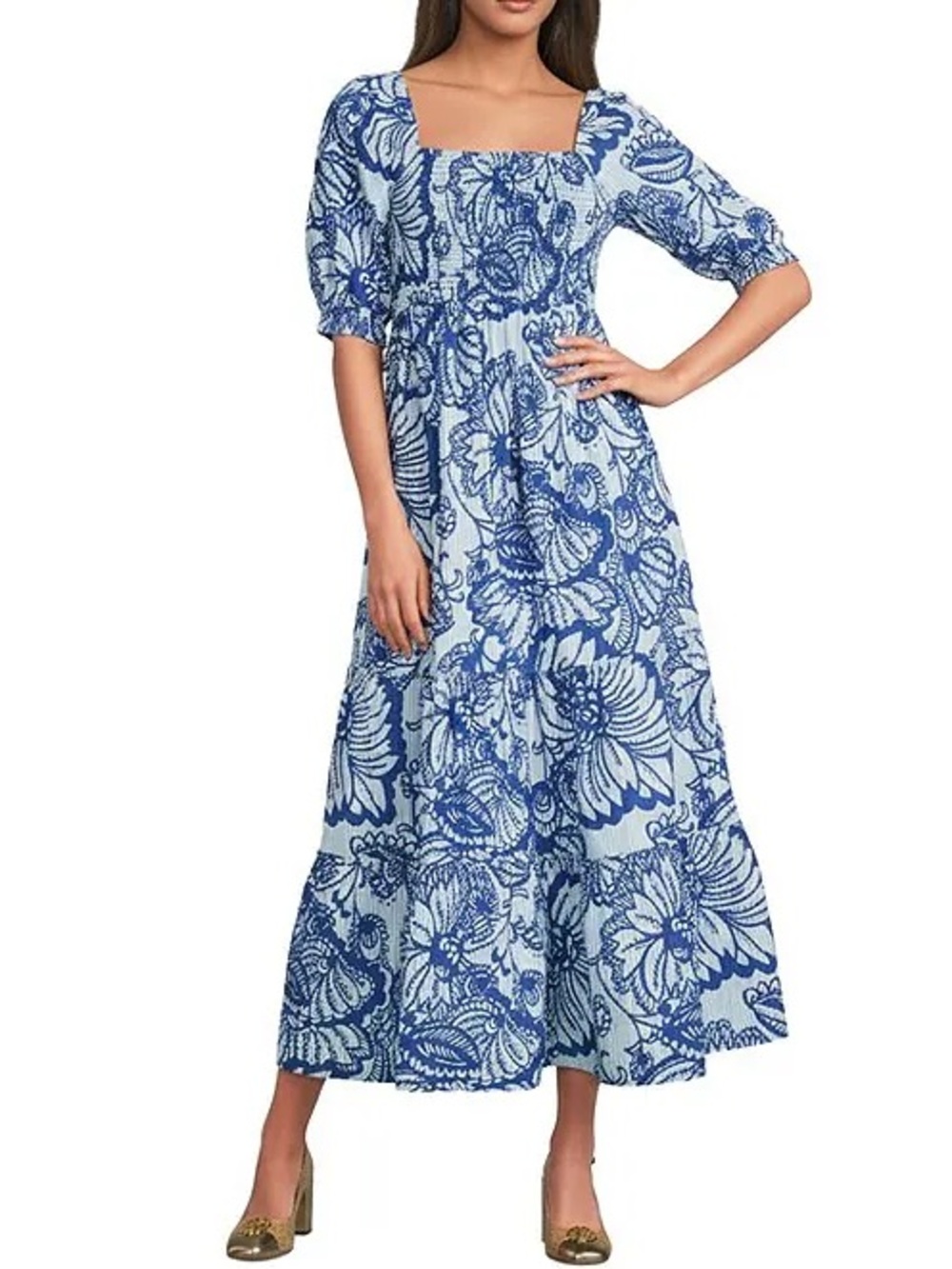 Lilly Pulitzer Hadly Smocked Tiered Maxi Dress